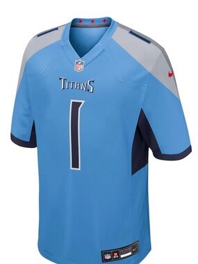 Nike Tennessee Titans Cam Ward Game Jersey-Light Blue XXL